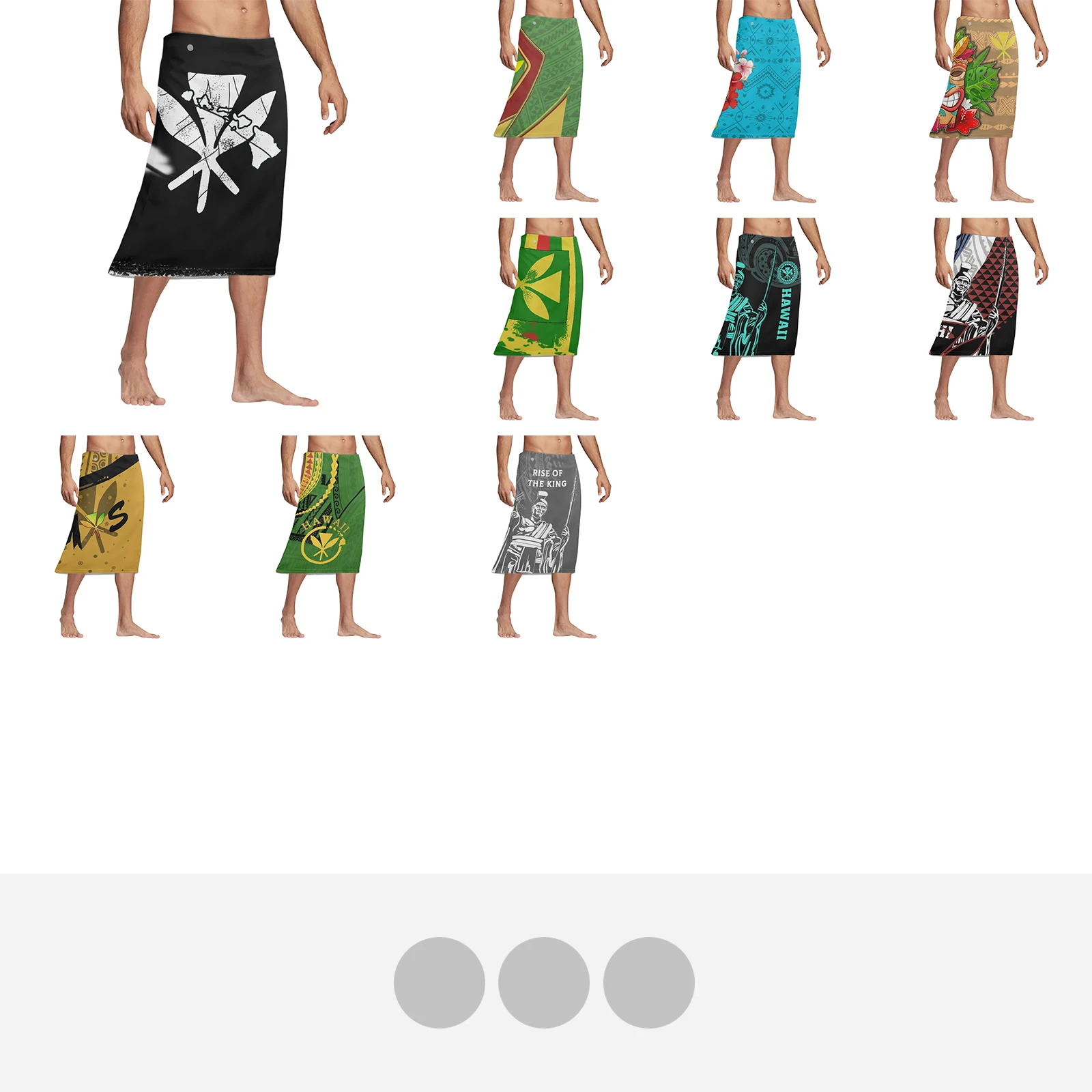 Sarong Men Wrap - Polynesia Hawaii Bộ Lạc Hình Xăm