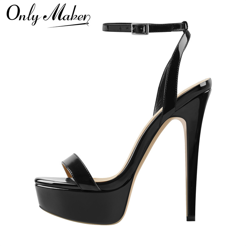 Casual Sandal Leather - Onlymaker Nữ Hở Mũi Đế Dày