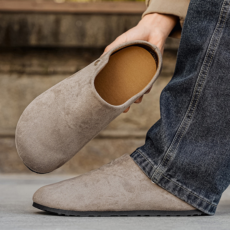 Flip Flop Leather Men - Men Suede Leather Slippers Mules Women