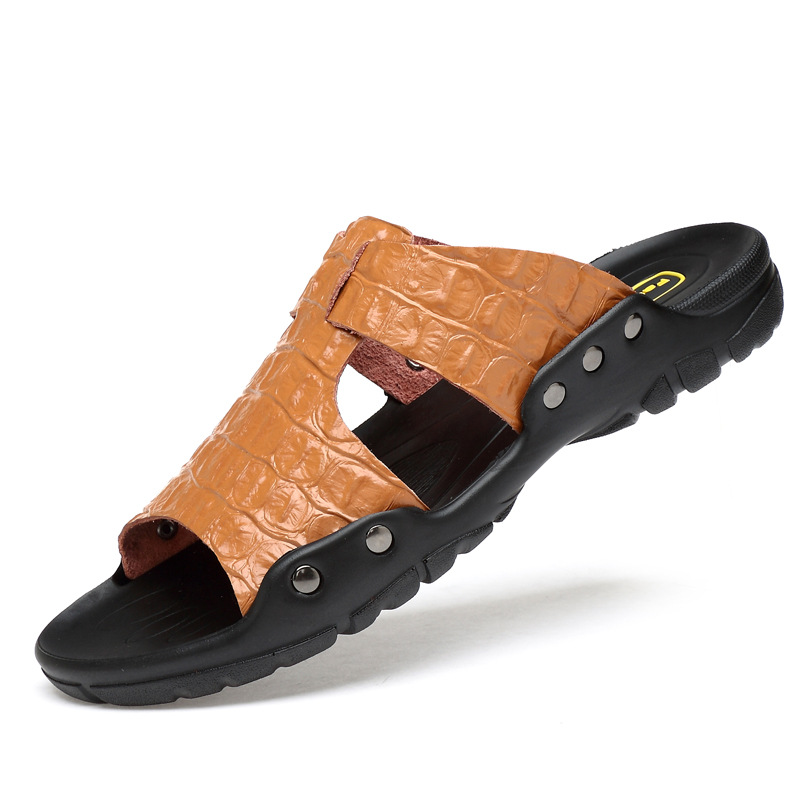 Flip Flop Leather Men - Leather Sandals Men's Comfortable Slipper Man