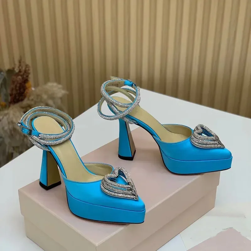 Casual Sandal Leather - Platform Crystal Love Decoration Sandals Sexy