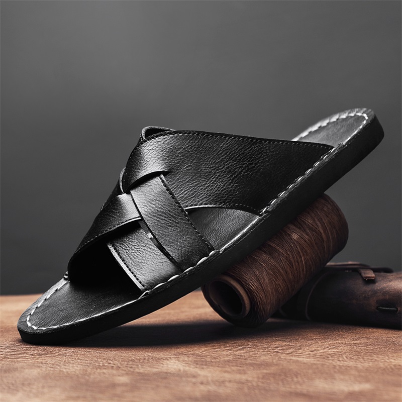 Fashion Genuine Leather Men Sl - đánh giá và giá Flip Flop Leather Men