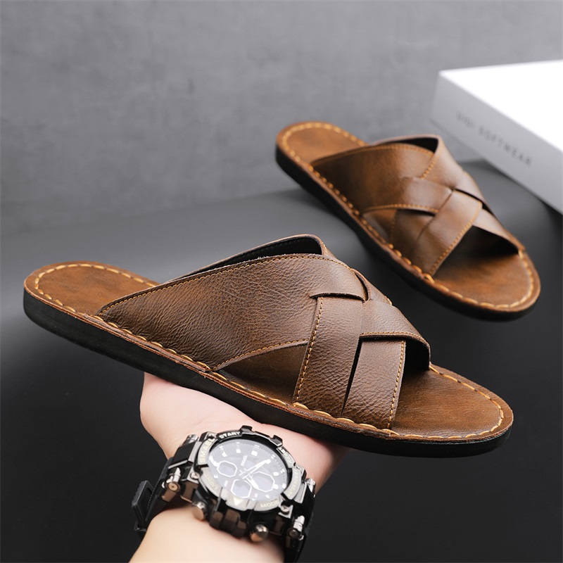 Fashion Genuine Leather Men Sl - đánh giá và giá Flip Flop Leather Men