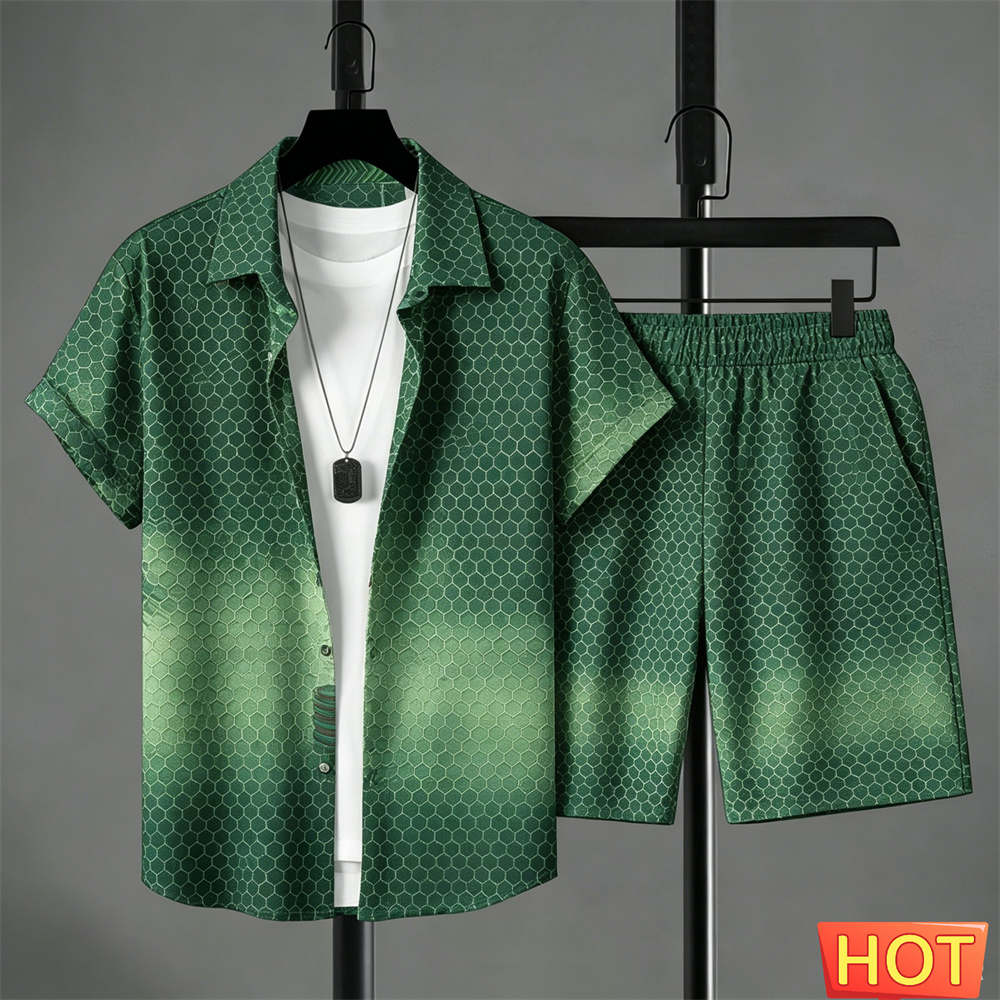 Summer Outfits Man Shirt Set G - đánh giá và giá Shirt Camp Collar