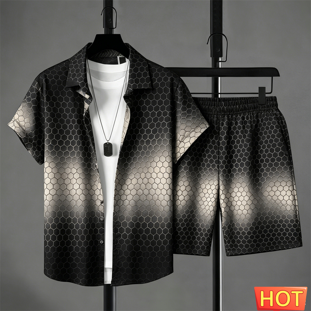Summer Outfits Man Shirt Set G - đánh giá và giá Shirt Camp Collar