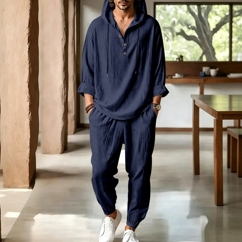 Men's Summer Linen 2 Piece Set - đánh giá và giá Short Linen Drawstring