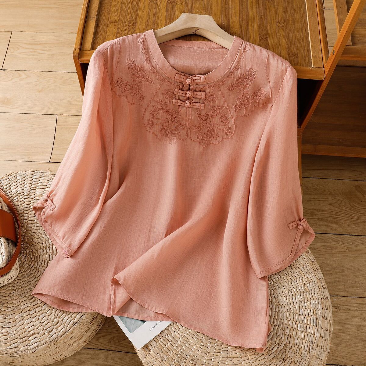 Chinese Style Round Collar But - đánh giá và giá Shirt Camp Collar