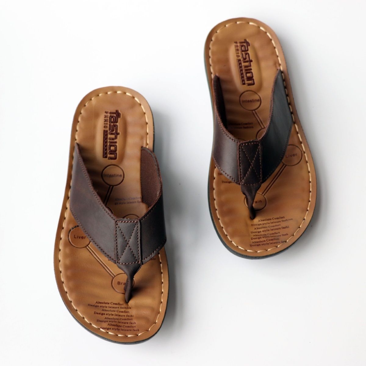 Mùa Hè Cho Nam Dép Da Thật Chí - đánh giá và giá Flip Flop Leather Men