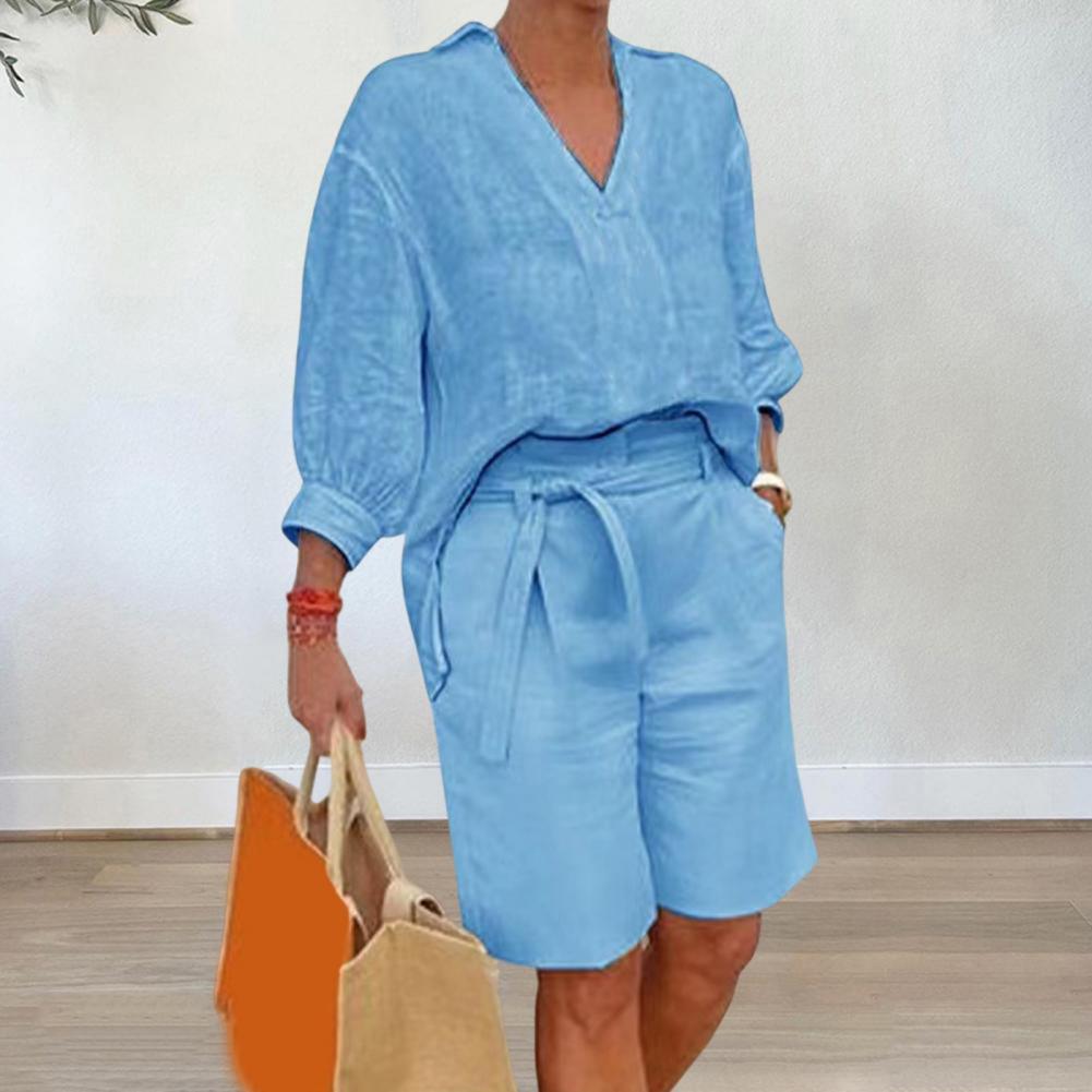 Cotton Linen Women's Two Piece - đánh giá và giá Linen Shirt Breathable
