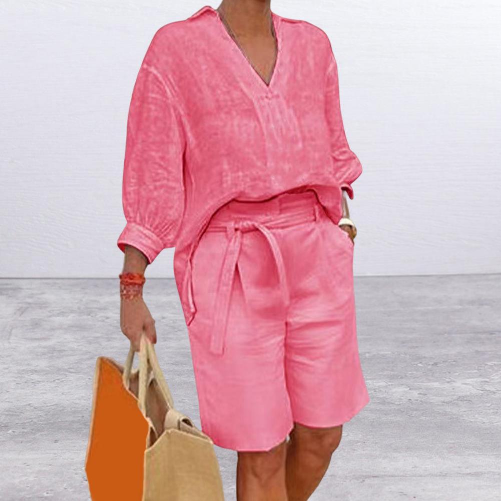 Cotton Linen Women's Two Piece - đánh giá và giá Linen Shirt Breathable