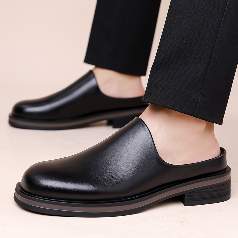 Men Slip-On Half Slippers, Thi - đánh giá và giá Flip Flop Leather Men