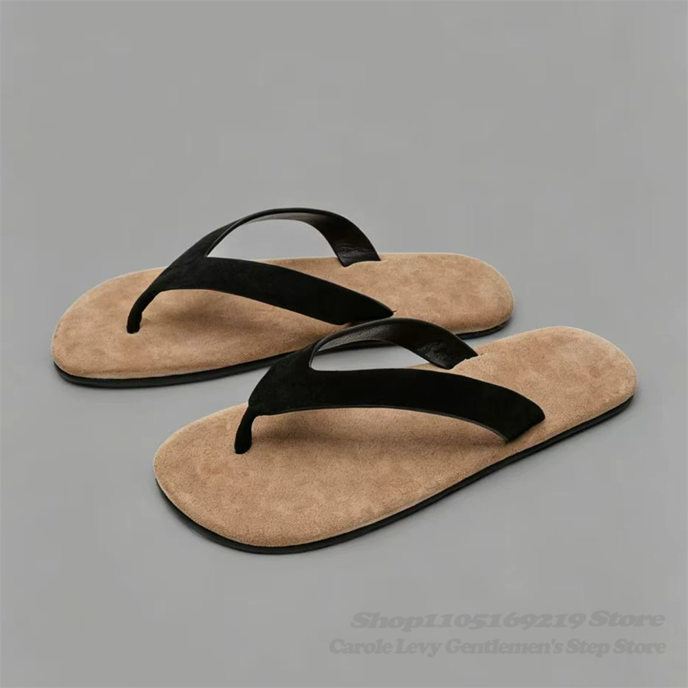 Vintage Style Cow Suede Clip O - đánh giá và giá Flip Flop Leather Men