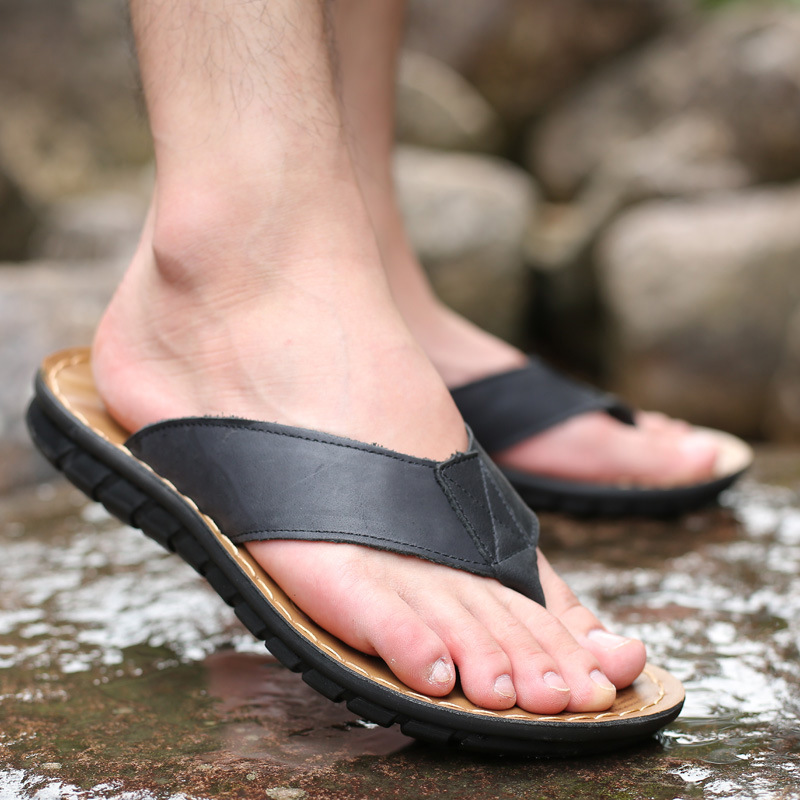 Roma Retro Man Slipper Solid C - đánh giá và giá Flip Flop Leather Men