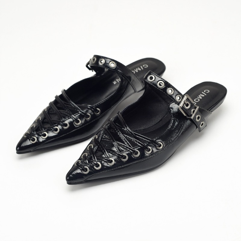 Pointed Toe Lace Up Women Slip - đánh giá và giá Casual Sandal Leather